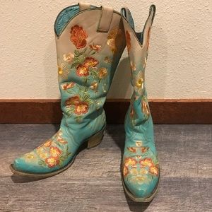 Corral Turquoise Embroidered Boots